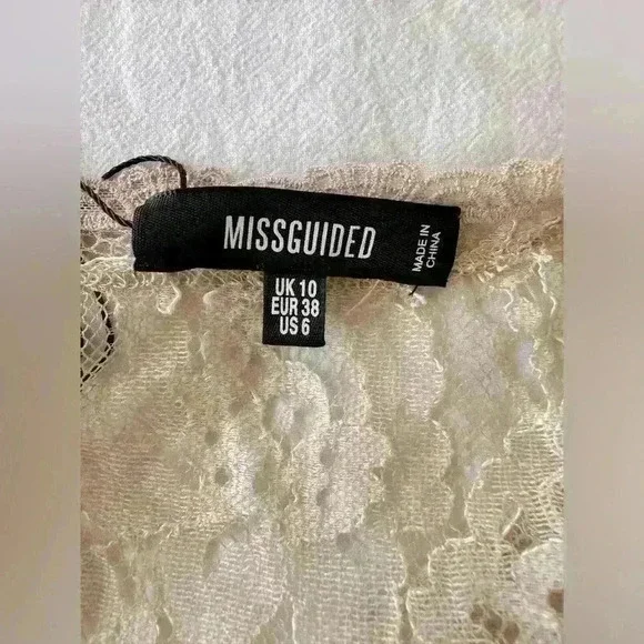 Misguided Premium Lace Maxi Kimono Size 6 - Picture 7 of 10